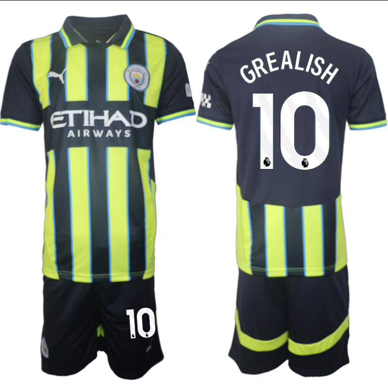 Men 2024-2025 Club Manchester City away black green #10 Soccer Jersey